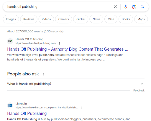 Hands Off Publishing